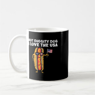 4th Of July Hotdog Hot Diggity Dog Patriotic Women Coffee Mug