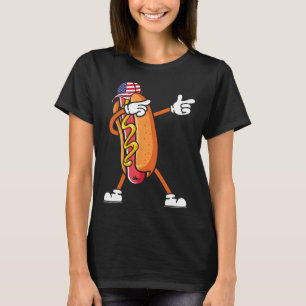 4th Of July Hotdog Sungles America Flag Independen T-Shirt