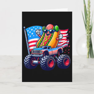 4th Of July Hotdog Sungles Monster Truck American Card