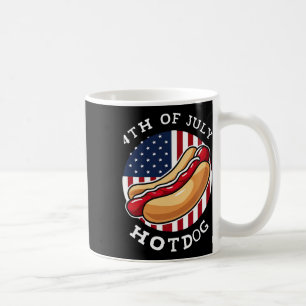 4th Of July Hotdog Us American Flag Memorial Day C Coffee Mug