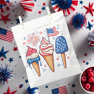 4th of July Ice Cream Favor Bags