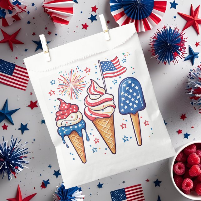 4th of July Ice Cream Favour Bags (Creator Uploaded)