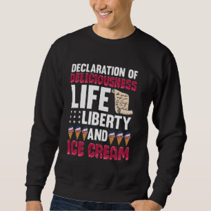 4th Of July Ice Cream Men American Flag USA Flag P Sweatshirt