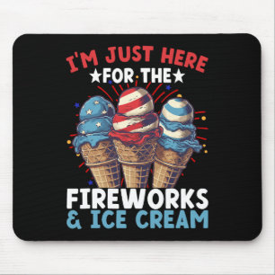 4th Of July Ice Cream Patriotic Ice Cream Mouse Pad