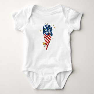 4th of July illustration 4th of July Independence Baby Bodysuit