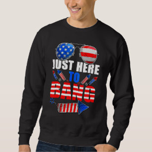 4th Of July I'm Just Here To Bang Fireworks 2023 Sweatshirt