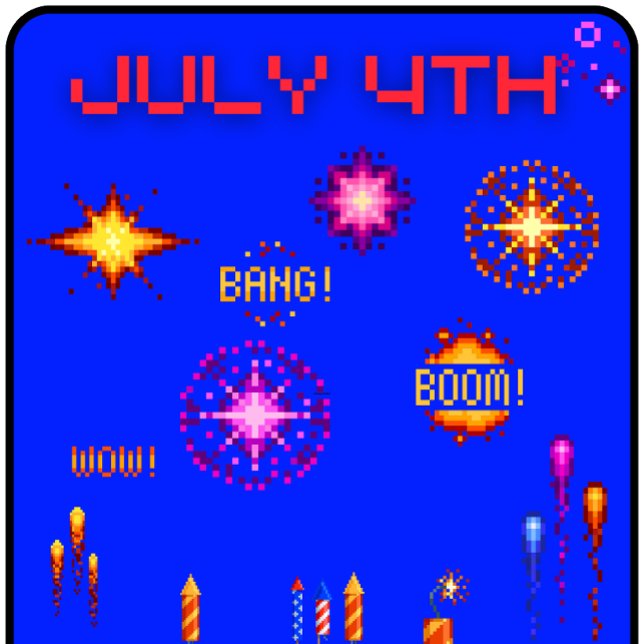 4th of July in pixels T-Shirt (Creator Uploaded)