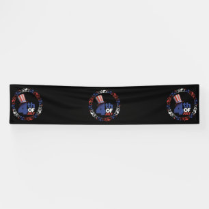 4th Of July Independance Day 2.5x12 Vinyl Banner