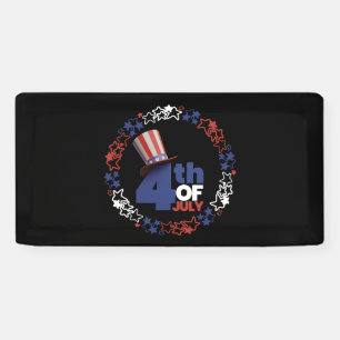 4th Of July Independance Day 2x1 Vinyl Banner