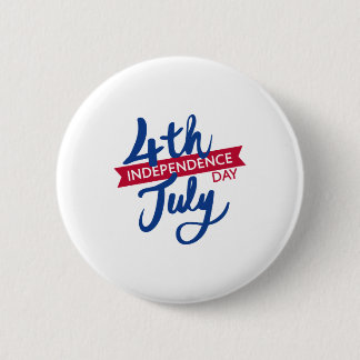 4th of July Independence Day 6 Cm Round Badge