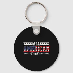 4th of July Independence Day All American Mum Key Ring
