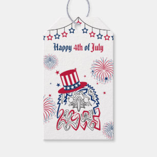 4th of July Independence Day American Eagle Gift Tags