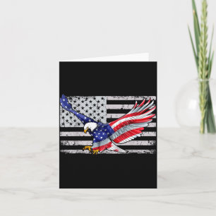 4th Of July Independence Day American Flag Eagle Card