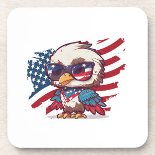 4th of july independence day bird american eagles coaster
