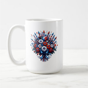 4th of July Independence Day Bouquet Coffee Mug