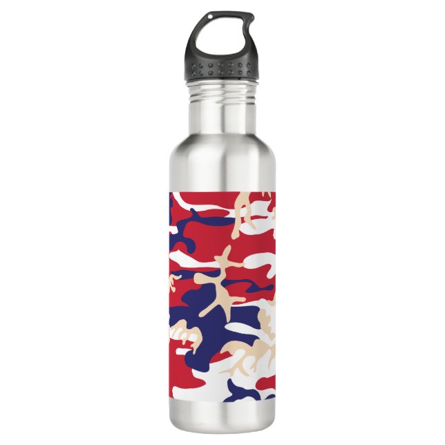 4th of July, Independence day, Camouflage Beige 710 Ml Water Bottle (Front)