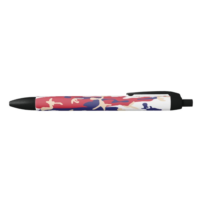 4th of July, Independence day, Camouflage Beige Black Ink Pen (Top)