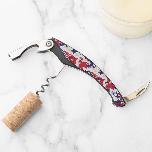 4th of July, Independence day, Camouflage Beige Corkscrew (Front)