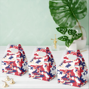4th of July, Independence day, Camouflage Beige Favour Box