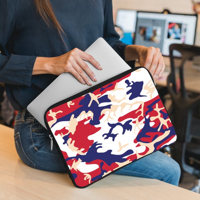 4th of July, Independence day, Camouflage Beige Laptop Sleeve (Creator Uploaded)