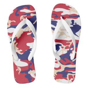 4th of July, Independence day, Camouflage Beige Thongs