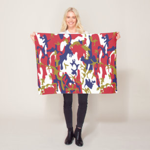 4th of July, Independence day, Camouflage Gold Fleece Blanket