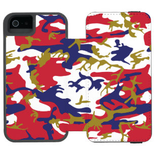 4th of July, Independence day, Camouflage Gold Incipio Watson™ iPhone 5 Wallet Case