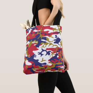 4th of July, Independence day, Camouflage Gold Tote Bag