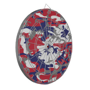4th of July, Independence day, Camouflage Grey Dartboard