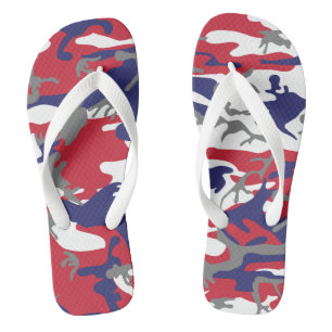 4th of July, Independence day, Camouflage Grey Thongs