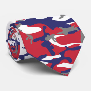 4th of July, Independence day, Camouflage Grey Tie