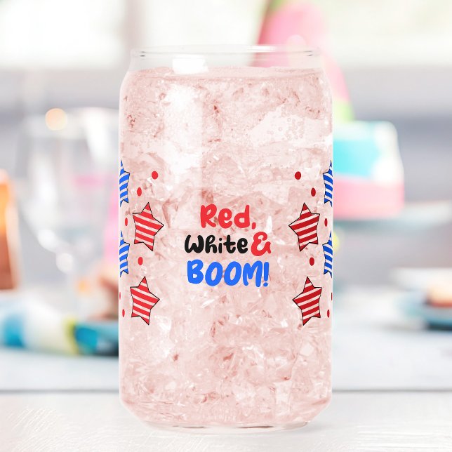 4th of July Independence Day Can Glass (Happy 4th of July with these cool designs!)
