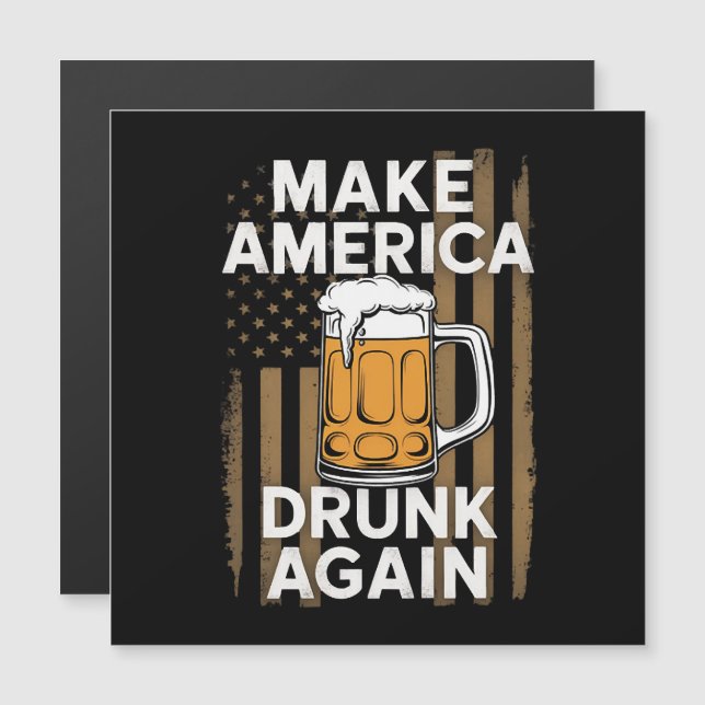 4th of July Independence Day Drinking Beer (Front/Back)