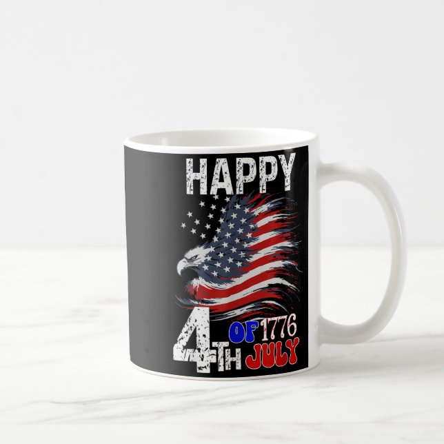4th Of July independence day Eagle Lover Coffee Mug (Right)