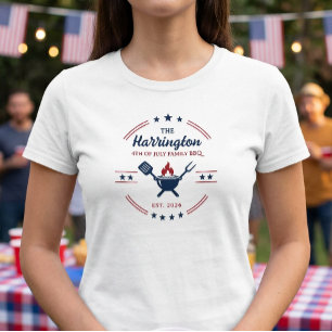 4th of July Independence Day Family BBQ T-Shirt