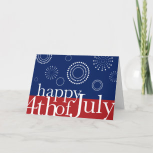 4th of July Independence Day Fireworks Card
