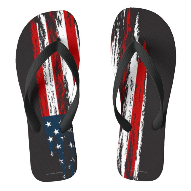 4th of July Independence day flip flops USA (Footbed)