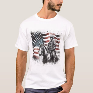 4th of July independence day memorial day flags T-Shirt