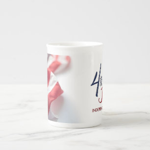 4th of July Independence Day Patriotic Design Bone China Mug