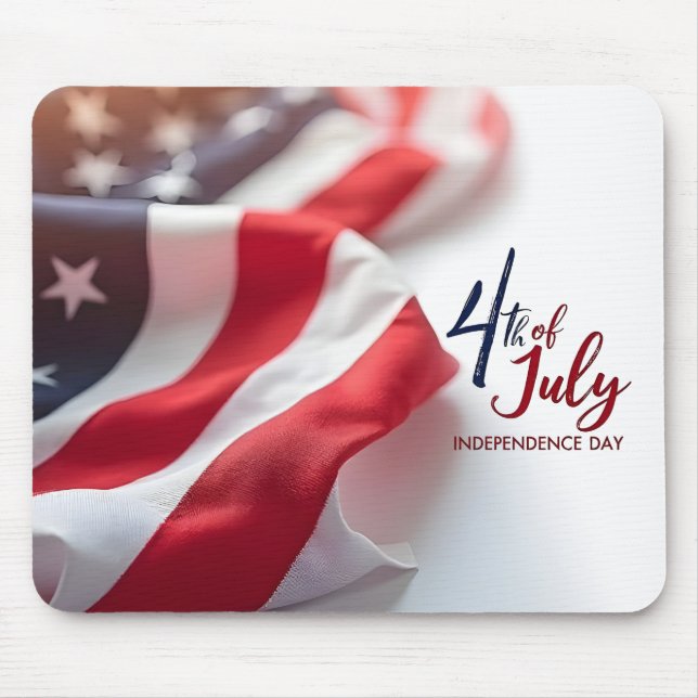 4th of July Independence Day Patriotic Design Mouse Pad (Front)