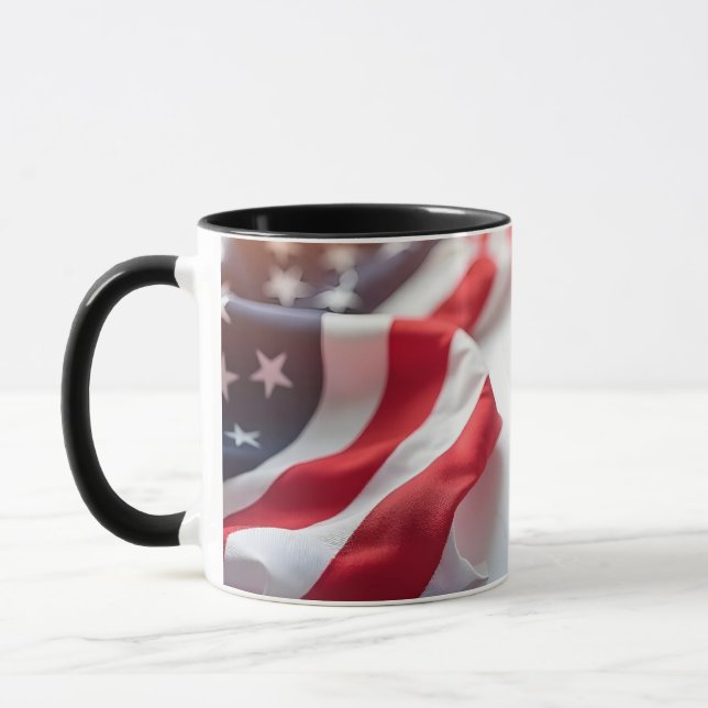 4th of July Independence Day Patriotic Design Mug (Left)