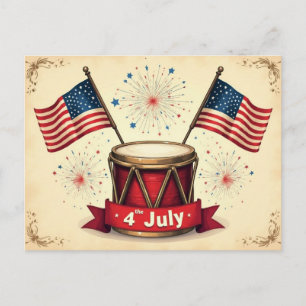 4th of July, Independence Day, Postcard