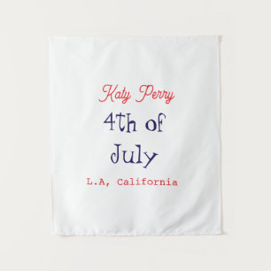 4th of july independence day red blue name city pa tapestry