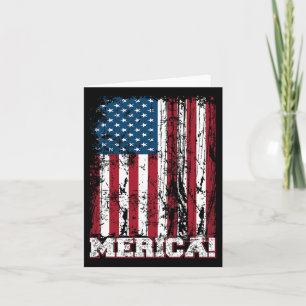 4th Of July Independence Day Us American Flag Patr Card