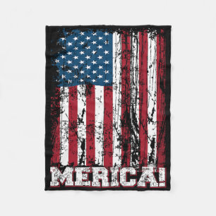 4th Of July Independence Day Us American Flag Patr Fleece Blanket