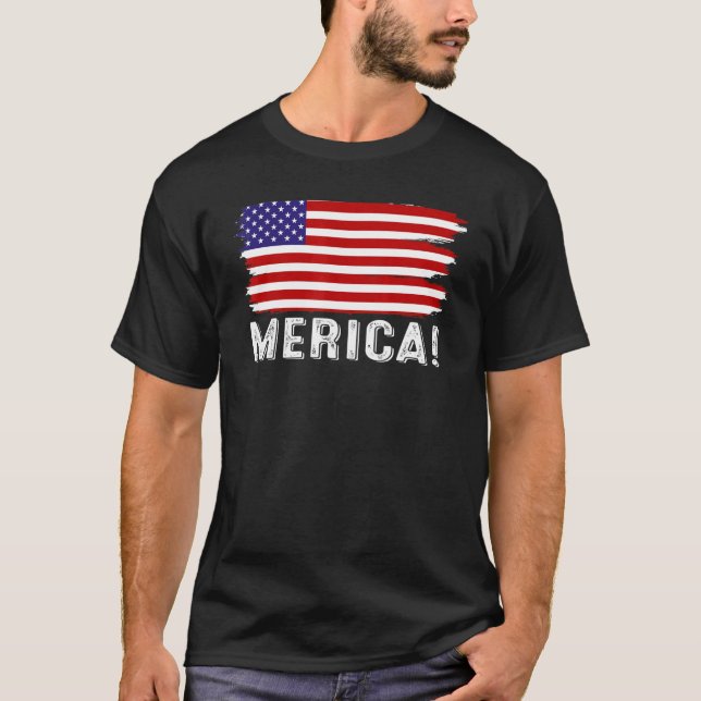 4th Of July Independence Day Us American Flag Patr T-Shirt (Front)