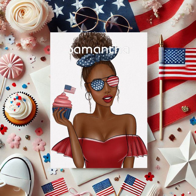 4th of July Independence Day USA Birthday Party (4th of July Independence Day USA Birthday Party Foil Invitation)