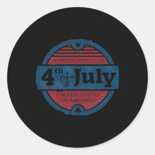 4th Of July Independence Day Usa United States Of Classic Round Sticker