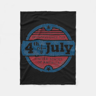 4th Of July Independence Day Usa United States Of Fleece Blanket