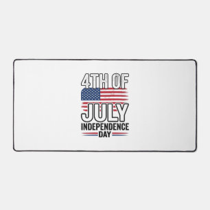 4th of July Independence Day Vintage Shirt Design_ Desk Mat